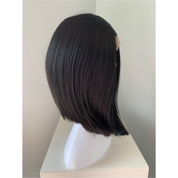 NEW Short Black Straight Bob Lace Front Wig - Picture 3 of 4